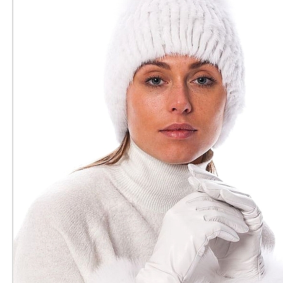 💙NWT White Soft Leather Gloves With White Fox Fur and Velvet Linin… - Picture 11 of 11